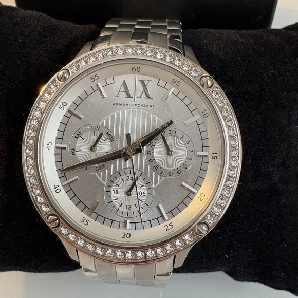 Armani Exchange AX5401 Stainless Steel Silver Crystal Chronograph Women\'s Watch main image 5